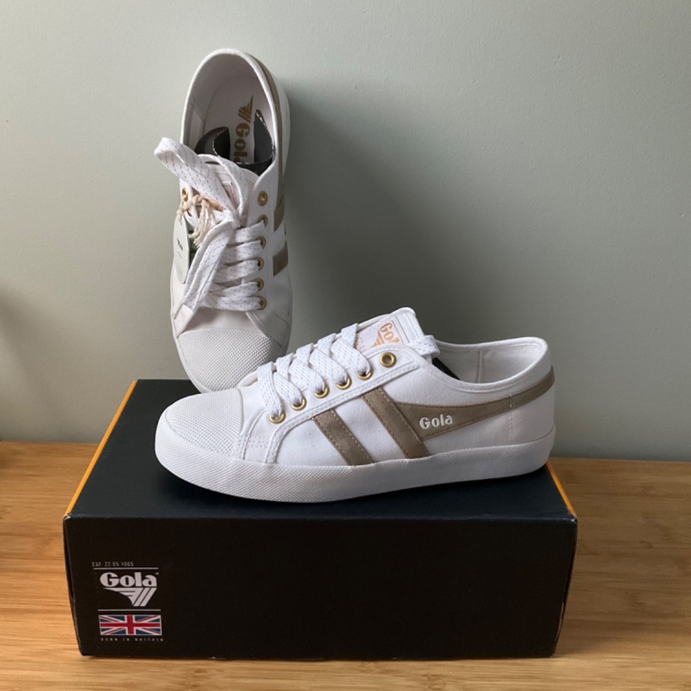 Gola Coaster White Gold Sneakers Women's size 8 NWT